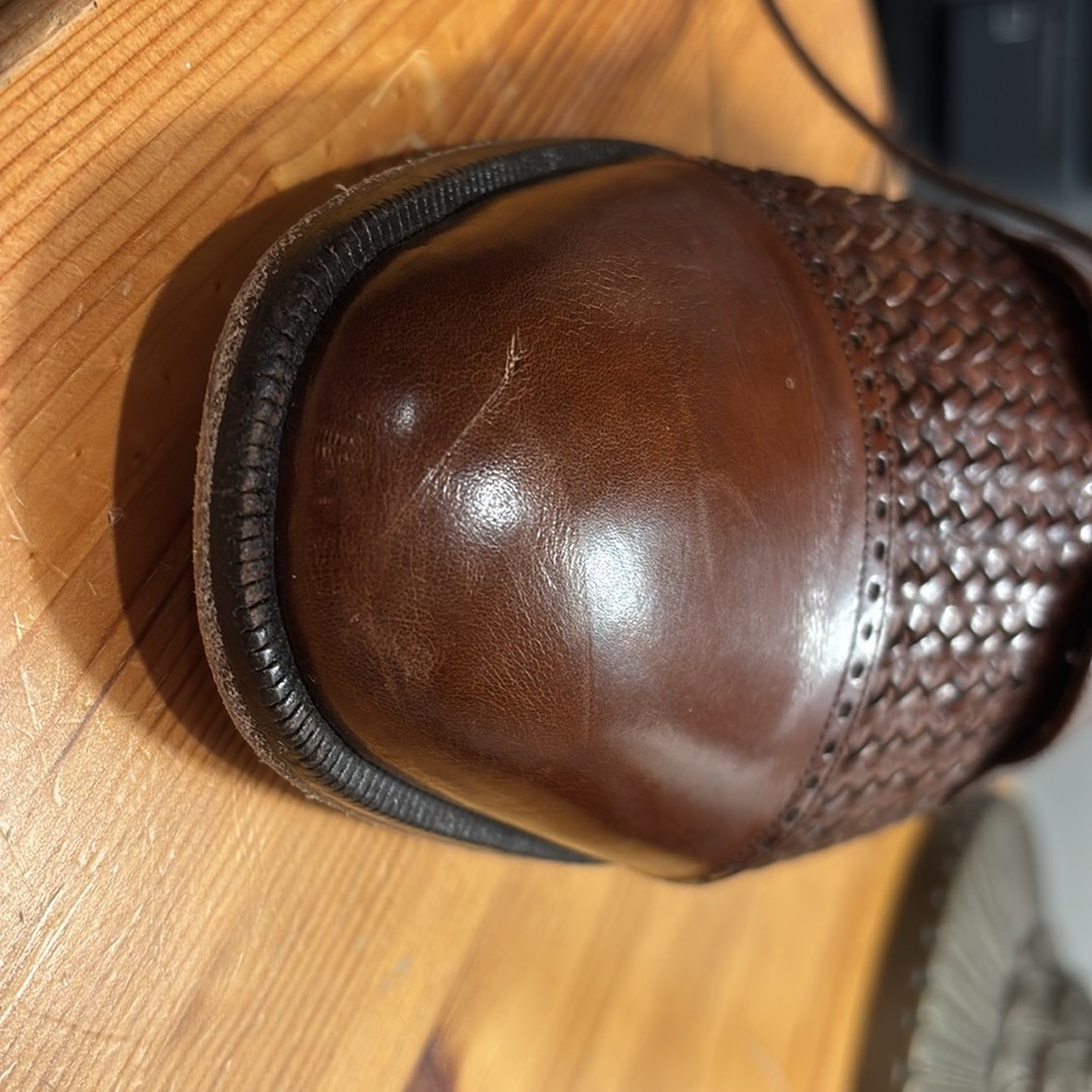 Men’s Brown Leather lace up cap toe dress shoes by Mezlan - Picture 7 of 7
